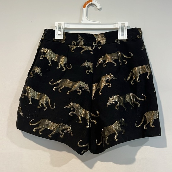 H&M high waisted gold panther shorts size 6 - Picture 3 of 4